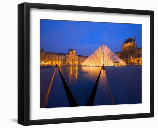 The Louvre Museum at Twilight, Paris, France-Jim Zuckerman-Framed Photographic Print