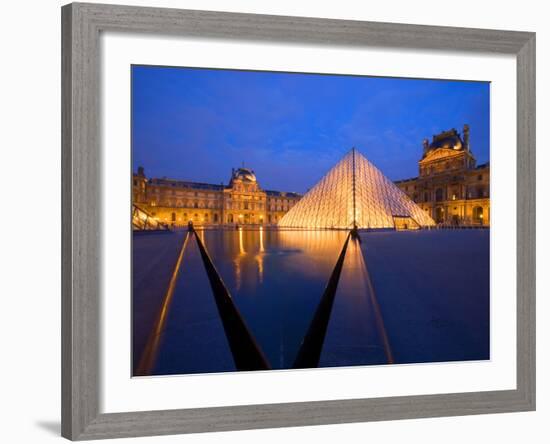 The Louvre Museum at Twilight, Paris, France-Jim Zuckerman-Framed Photographic Print