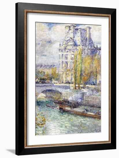 The Louvre On Port Royal-Childe Hassam-Framed Art Print