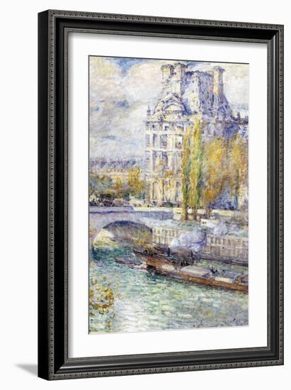 The Louvre on Port Royal-Childe Hassam-Framed Art Print