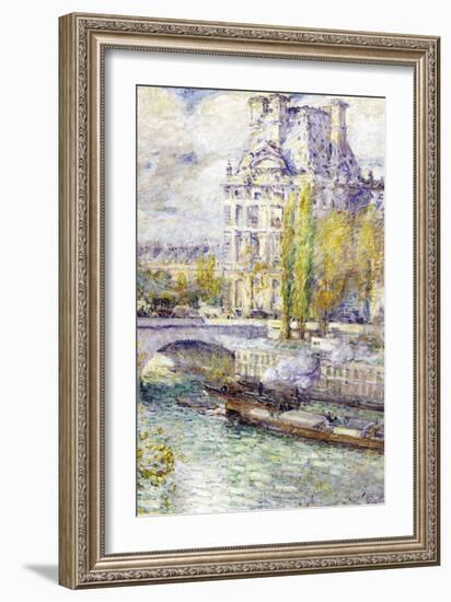 The Louvre On Port Royal-Childe Hassam-Framed Art Print