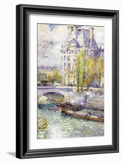 The Louvre On Port Royal-Childe Hassam-Framed Art Print