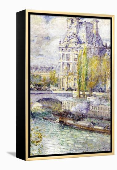 The Louvre On Port Royal-Childe Hassam-Framed Stretched Canvas