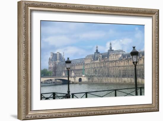 The Louvre Palace And Seine River-Cora Niele-Framed Giclee Print