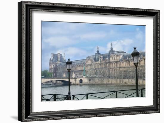 The Louvre Palace And Seine River-Cora Niele-Framed Giclee Print