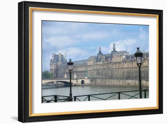 The Louvre Palace And Seine River-Cora Niele-Framed Giclee Print