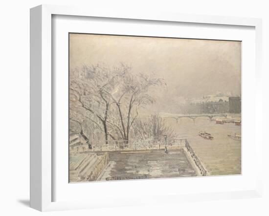 The Louvre under Snow, 1902-Camille Pissarro-Framed Giclee Print