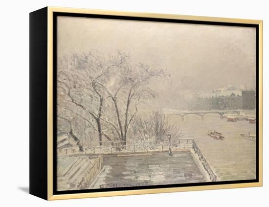 The Louvre under Snow, 1902-Camille Pissarro-Framed Premier Image Canvas