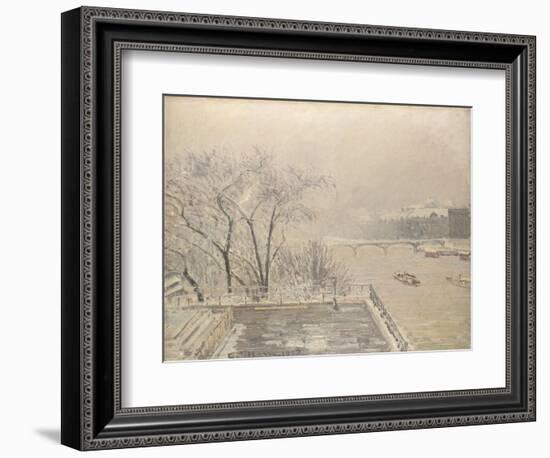 The Louvre under Snow, 1902-Camille Pissarro-Framed Giclee Print
