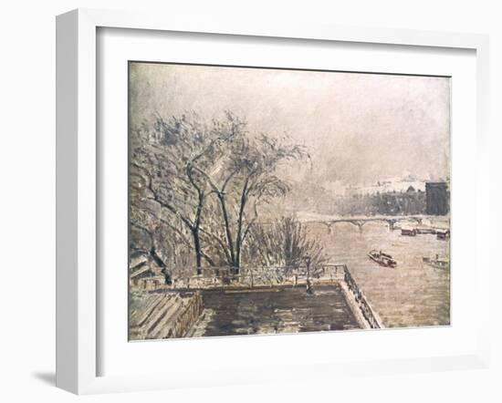 The Louvre under Snow, 1902-Camille Pissarro-Framed Giclee Print