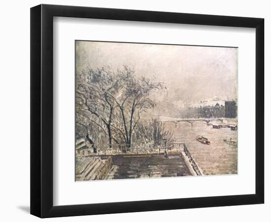 The Louvre under Snow, 1902-Camille Pissarro-Framed Giclee Print