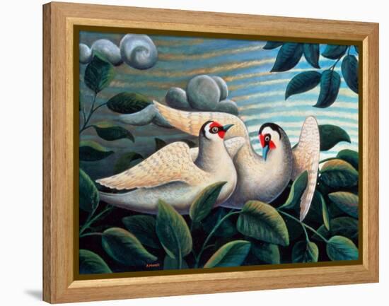 The Love Birds-Jerzy Marek-Framed Premier Image Canvas