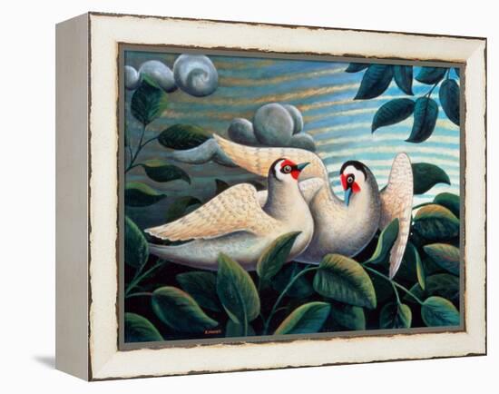 The Love Birds-Jerzy Marek-Framed Premier Image Canvas