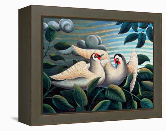 The Love Birds-Jerzy Marek-Framed Premier Image Canvas