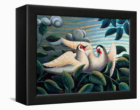 The Love Birds-Jerzy Marek-Framed Premier Image Canvas