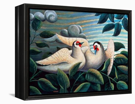 The Love Birds-Jerzy Marek-Framed Premier Image Canvas