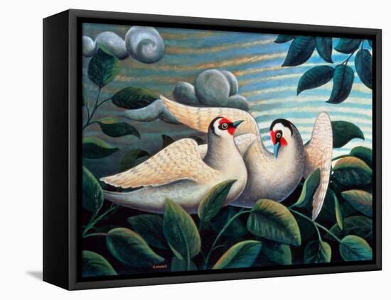 The Love Birds-Jerzy Marek-Framed Premier Image Canvas