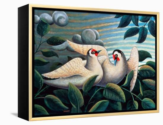 The Love Birds-Jerzy Marek-Framed Premier Image Canvas