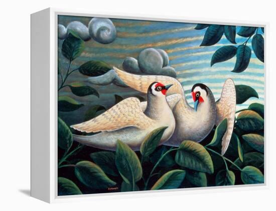 The Love Birds-Jerzy Marek-Framed Premier Image Canvas