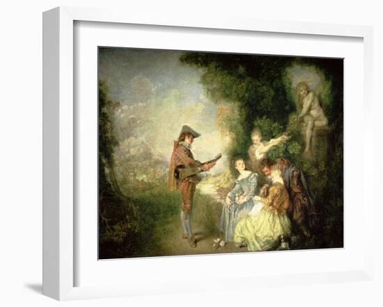 The Love Lesson-Jean Antoine Watteau-Framed Giclee Print