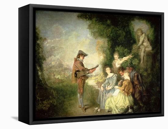 The Love Lesson-Jean Antoine Watteau-Framed Premier Image Canvas