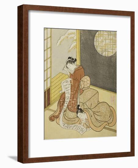 The Love Letter, 1765-Suzuki Harunobu-Framed Giclee Print