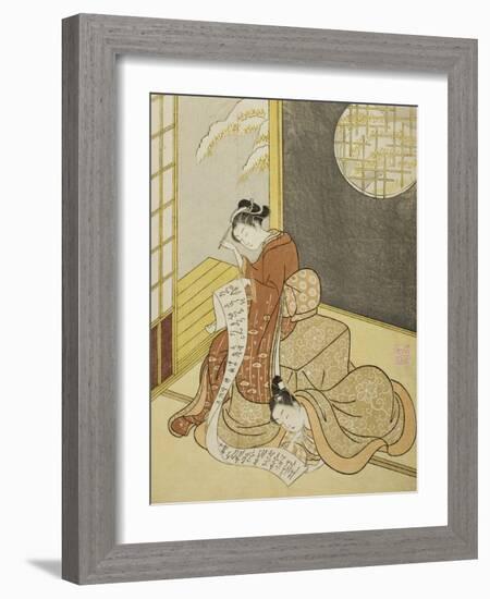 The Love Letter, 1765-Suzuki Harunobu-Framed Giclee Print