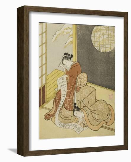 The Love Letter, 1765-Suzuki Harunobu-Framed Giclee Print