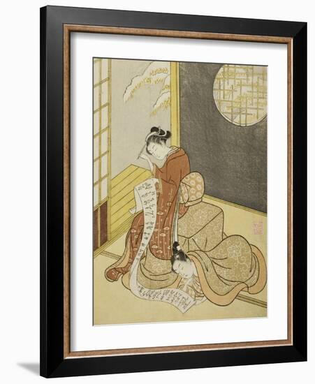 The Love Letter, 1765-Suzuki Harunobu-Framed Giclee Print