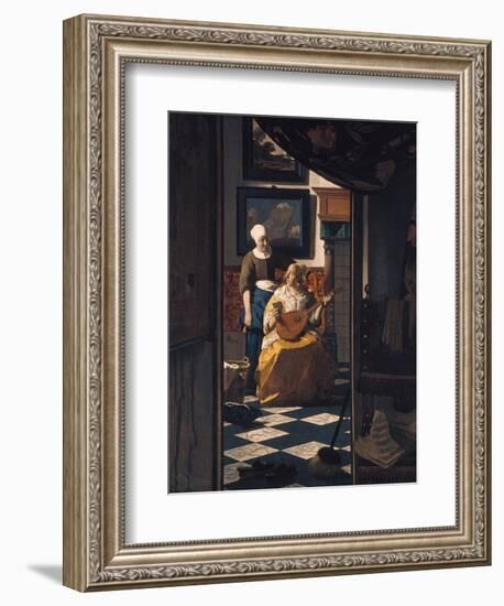 The Love Letter, about 1670-Johannes Vermeer-Framed Giclee Print