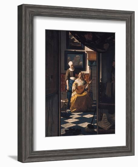 The Love Letter, about 1670-Johannes Vermeer-Framed Giclee Print