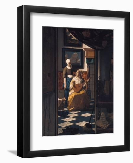 The Love Letter, about 1670-Johannes Vermeer-Framed Giclee Print