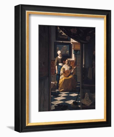 The Love Letter, about 1670-Johannes Vermeer-Framed Giclee Print