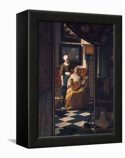 The Love Letter, about 1670-Johannes Vermeer-Framed Premier Image Canvas