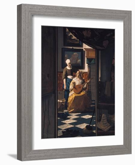 The Love Letter, about 1670-Johannes Vermeer-Framed Giclee Print