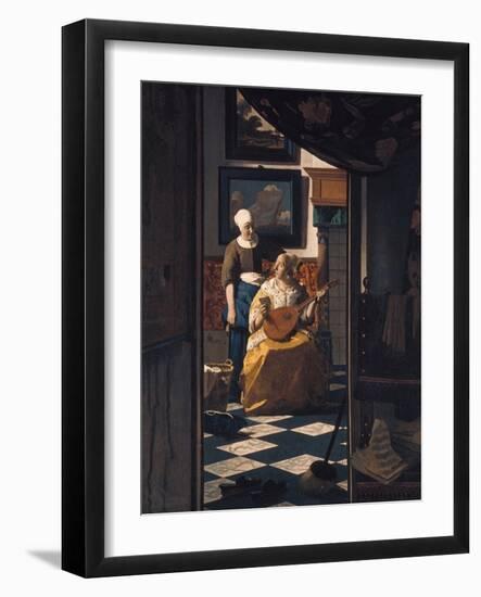 The Love Letter, about 1670-Johannes Vermeer-Framed Giclee Print
