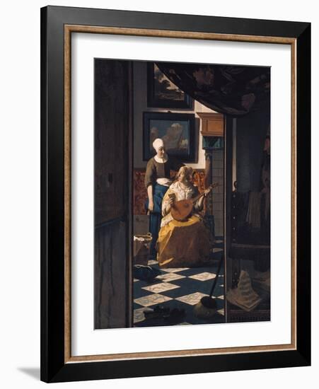 The Love Letter, about 1670-Johannes Vermeer-Framed Giclee Print