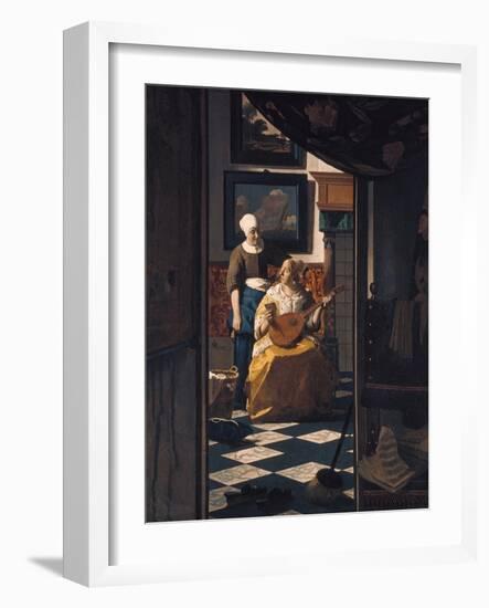 The Love Letter, about 1670-Johannes Vermeer-Framed Giclee Print