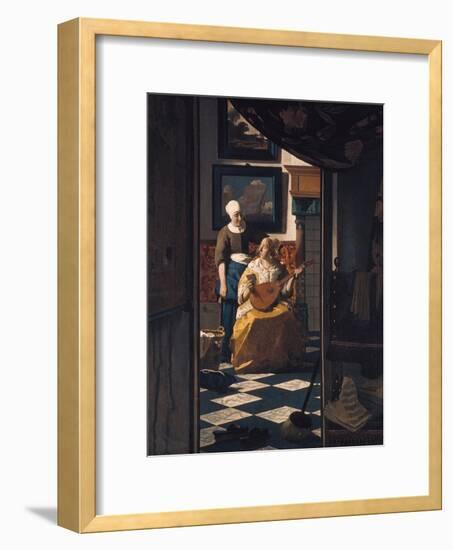 The Love Letter, about 1670-Johannes Vermeer-Framed Giclee Print