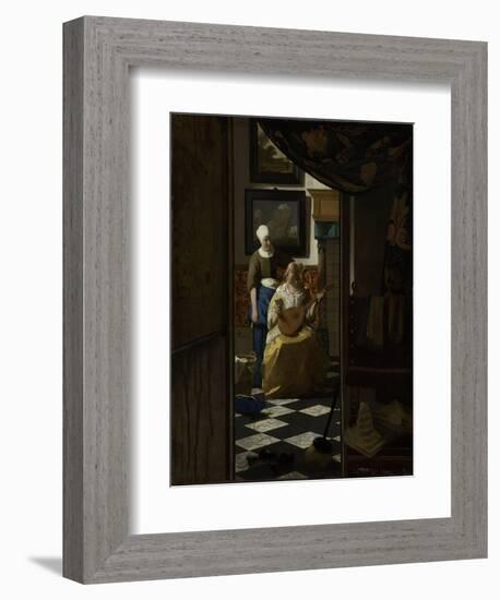 The Love Letter, c.1669-70-Johannes Vermeer-Framed Giclee Print