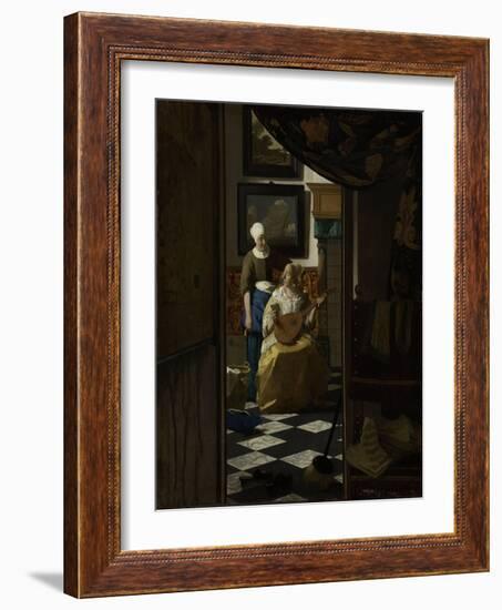 The Love Letter, c.1669-70-Johannes Vermeer-Framed Giclee Print