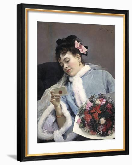 The Love Letter-Raimundo de Madrazo Y Garetta-Framed Premium Giclee Print