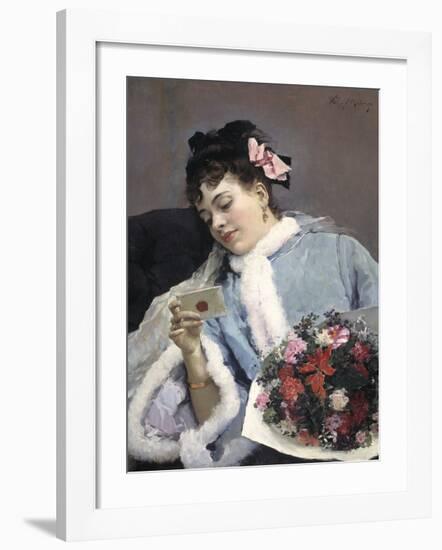 The Love Letter-Raimundo de Madrazo Y Garetta-Framed Premium Giclee Print