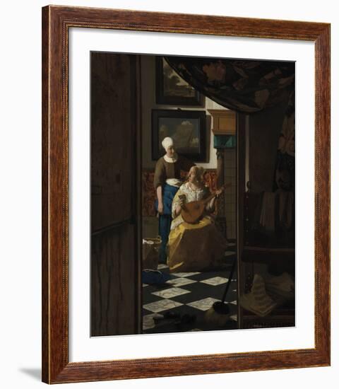 The Love Letter-Jan Vermeer-Framed Premium Giclee Print