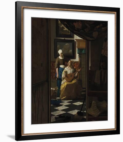 The Love Letter-Jan Vermeer-Framed Premium Giclee Print