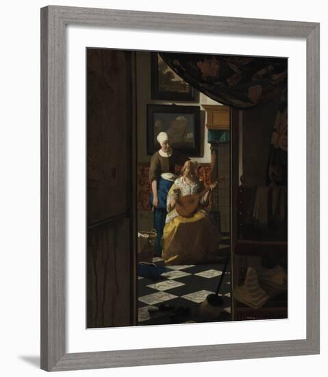 The Love Letter-Jan Vermeer-Framed Premium Giclee Print