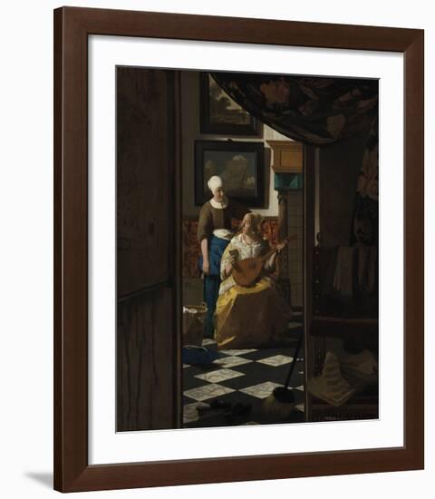 The Love Letter-Jan Vermeer-Framed Premium Giclee Print