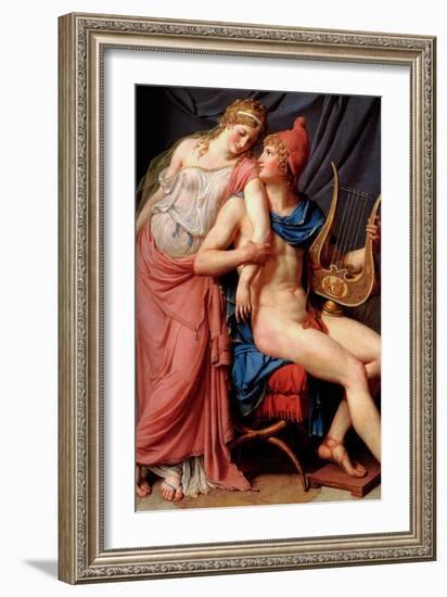 The Love of Helen and Paris-Jacques-Louis David-Framed Art Print