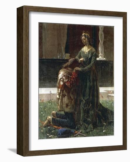 The Love of the Poet, Sordello and Cunizza, 1864-Federico Faruffini-Framed Giclee Print