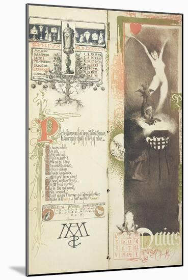 The Love Potion, the Month of May for a Magic Calendar Published in "Art Nouveau" Review, 1896-Manuel Orazi-Mounted Giclee Print